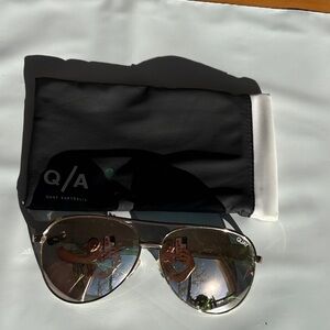 Quay Australia Reflective Aviator Sunglasses